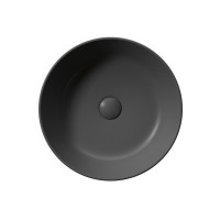 GSI KUBE X keramické umyvadlo na desku, průměr 40cm, černá mat 942626
