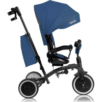 LIONELO Tříkolka 2v1 Tris Plus Blue Denim