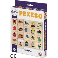 Detoa Dřevěné pexeso 40 ks