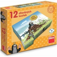 Dino Dřevěné kostky Krtkův rok 12 ks
