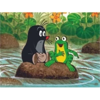 Dino Dřevěné kostky Krtek a zvířátka 12 ks