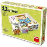 Dino Hezký den 12 dřevěné kostky