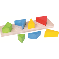 Bigjigs Toys Vkládací puzzle zlomky trojúhelníky