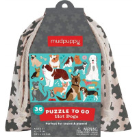 Mudpuppy Puzzle Psi v látkovém pytlíku 36 dílků