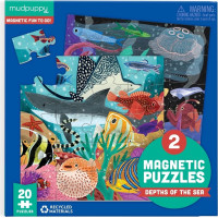 Mudpuppy Magnetické puzzle Hlubiny moří 2x20 dílků