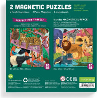 Mudpuppy Magnetické puzzle Safari a džungle 2x20 dílků