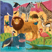 Mudpuppy Magnetické puzzle Safari a džungle 2x20 dílků