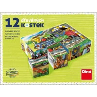 Dino Dřevěné kostky Mašinka