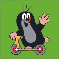 Dino Dřevěné obrázkové kostky Krteček - 4 kostky