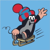 Dino Dřevěné obrázkové kostky Krteček - 4 kostky