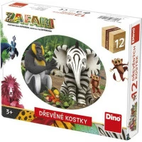 Dino Dřevěné kostky Zafari