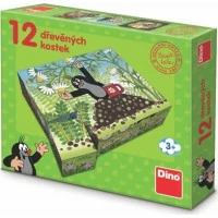 Dino Dřevěné kostky Krtek a přátelé 12 ks