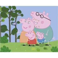 Dino Dřevěné obrázkové kostky Peppa pig Veselý den 20 kostek
