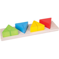 Bigjigs Toys Vkládací puzzle zlomky trojúhelníky