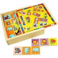 Bigjigs Toys Dřevěné domino se zvířátky