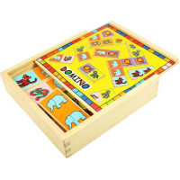 Bigjigs Toys Dřevěné domino se zvířátky