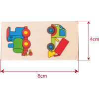 Bigjigs Toys Dřevěné domino dopravní prostředky