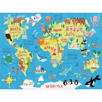 Mudpuppy Puzzle mapa světa 36 dílků