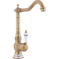 Kuchyňská dřezová baterie - BERTUG retro - zlatá