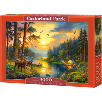CASTORLAND Puzzle Západ slunce nad řekou 3000 dílků