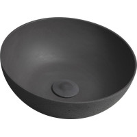 Sapho FORMIGO betonové umyvadlo na desku, Ø 39cm, antracit FG316