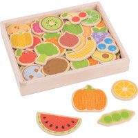Bigjigs Toys Magnetky ovoce a zelenina