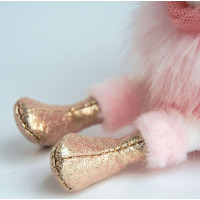 Doudou Histoire d´Ours Plyšová klíčenka růžová labuť 12 cm