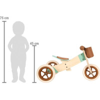 small foot Dřevěné odrážedlo Maxi 2 v 1 hnědé