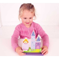 Bigjigs Toys Magnetické vertikální puzzle zámek