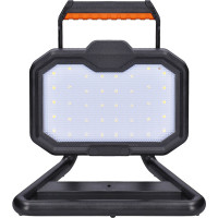 Solight LED reflektor 20W, přenosný, nabíjecí, 2000lm, oranžovo-černý