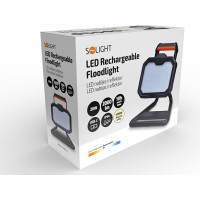 Solight LED reflektor 20W, přenosný, nabíjecí, 2000lm, oranžovo-černý