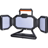 Solight LED reflektor 30W, přenosný, nabíjecí, 3000lm, oranžovo-černý