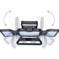 Solight LED reflektor 50W, přenosný, nabíjecí, 5000lm, oranžovo-černý