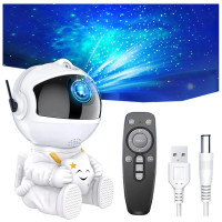 Noční LED lampička/projektor s dálkovým ovladačem UNIVERSE - bílá