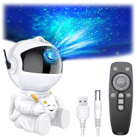 Noční LED lampička/projektor s dálkovým ovladačem UNIVERSE - bílá