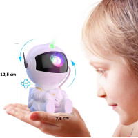 Noční LED lampička/projektor s dálkovým ovladačem UNIVERSE - bílá