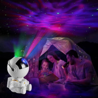 Noční LED lampička/projektor s dálkovým ovladačem UNIVERSE - bílá