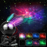 Noční LED lampička/projektor s dálkovým ovladačem UNIVERSE - černá