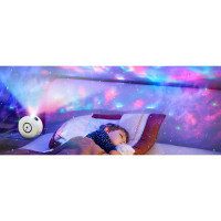 Noční LED lampička/projektor hvězd SPIRAL - bílá