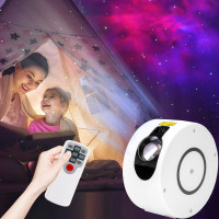 Noční LED lampička/projektor hvězd SPIRAL - bílá