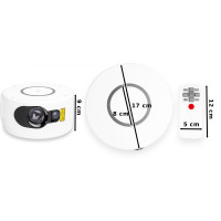 Noční LED lampička/projektor hvězd SPIRAL - bílá