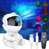 Noční LED lampička/projektor s dálkovým ovladačem UNIVERSE - bílá