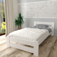 Dětská postel z masivu borovice EURO - 200x90 cm - bílá