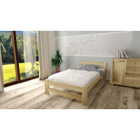 Dětská postel z masivu borovice EURO - 200x90 cm - přírodní