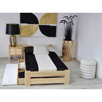 Dětská postel z masivu borovice EURO - 200x90 cm - přírodní