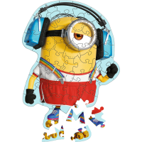 TREFL Dřevěné obrysové puzzle Mimoni: Šílený Mimoň 50 dílků