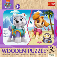 TREFL Dřevěné puzzle Tlapková patrola: Dívčí hlídka 24 dílků