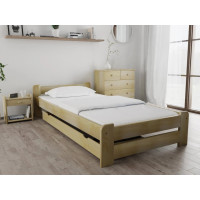 Dětská postel z masivu borovice EURO - 200x90 cm - přírodní
