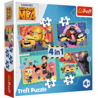TREFL Puzzle Já, padouch 4: Šílení Mimoni 4v1 (35,48,54,70 dílků)