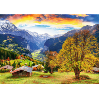 TREFL Puzzle Malebná alpská vesnička 1000 dílků